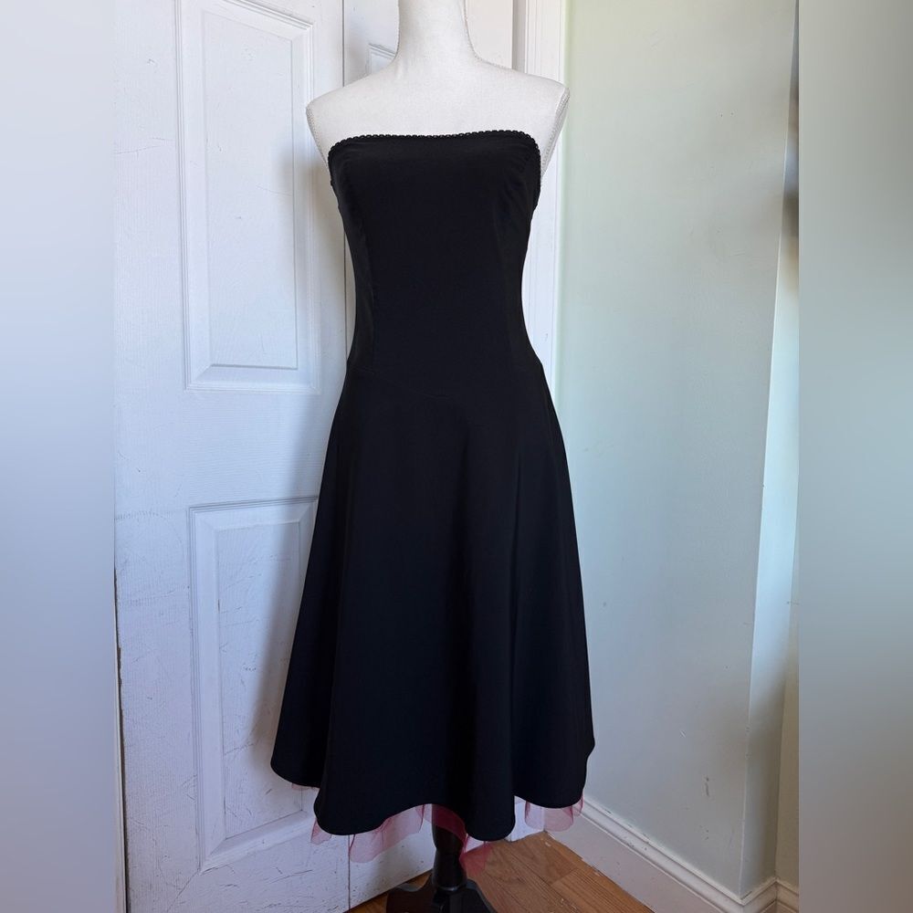 NWT Y2K Ruby Rox Strapless Black Punk Rock Dress